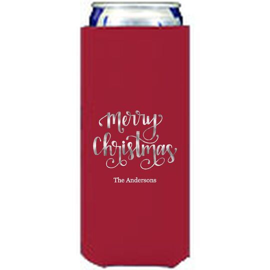 Hand Lettered Merry Christmas Collapsible Slim Huggers